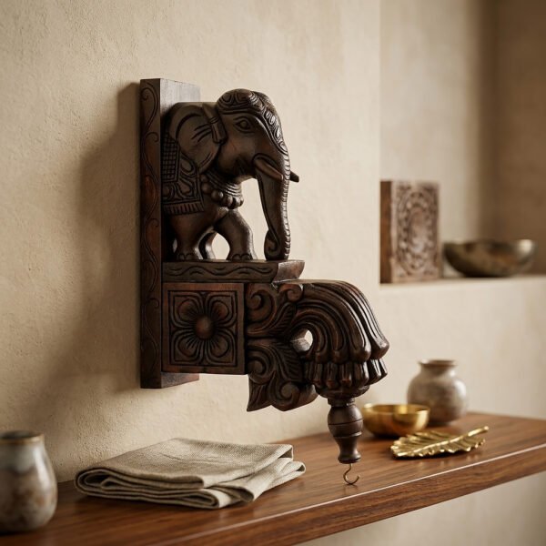 Elephant and bodhil wall bracket (1pc)
