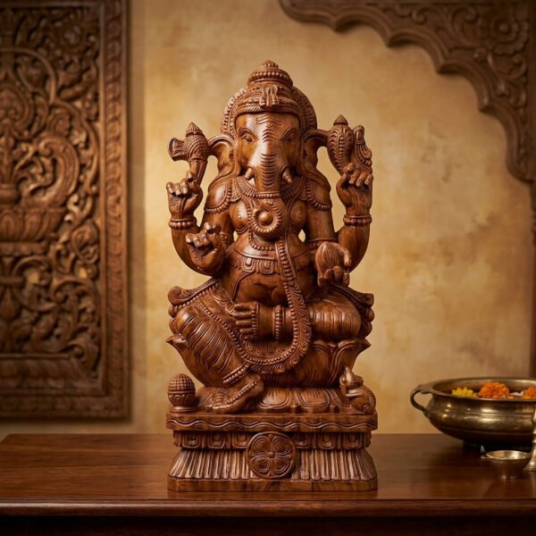 Idampuri vinayagar statue 2 feet Vagai made