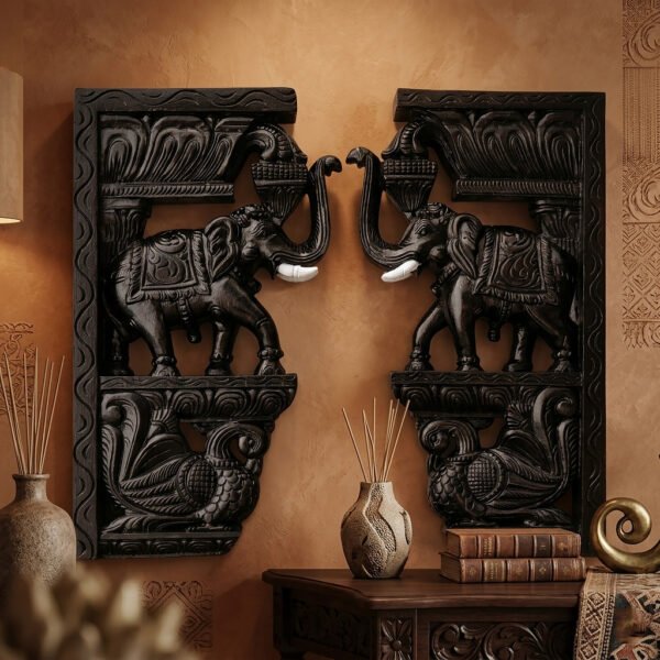 Majestic trunk up elephant and annapakashi (1pc)