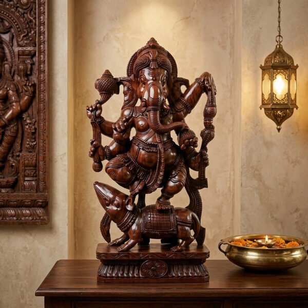 Narthana vinayagar 3 feet Vagai wood