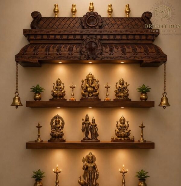Depth Gopuram and Plain floating shelf complete setup