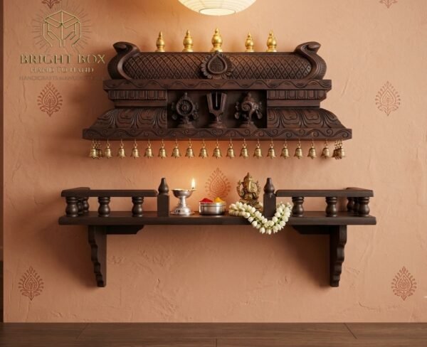 Depth Gopuram & Floating shelf, namam sanku chakram carved gopuram